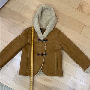 Chelsea &Theodore Faux Suede Shearling Jacket SizeS Women